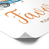 Blue Truck Pumpkin Lieblings Kinderdusche Poster (Ecke)