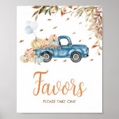 Blue Truck Pumpkin Lieblings Kinderdusche Poster (Vorne)