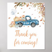 Blue Truck Pumpkin Vielen Dank für Ihr Kommen Poster (Vorne)