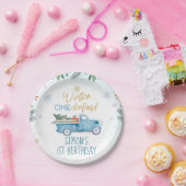 Blue Truck Winter Onederland Geburtstag Pappteller (Party)