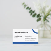 Blue Truckers Business Card Visitenkarte (Stehend Vorderseite)