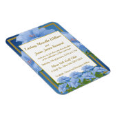 Blue Trumpet Blume Garden Wedding Foto Magnet (Rechte Seite)