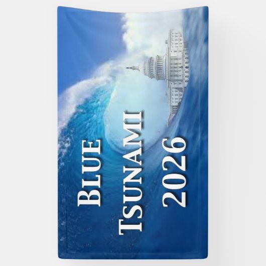 Blue Tsunami Election 2026 Banner (Vertikal)