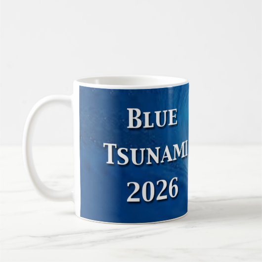 Blue Tsunami Election 2026 Kaffeetasse (Links)