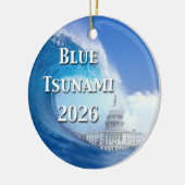 Blue Tsunami Election 2026 Keramik Ornament (Links)