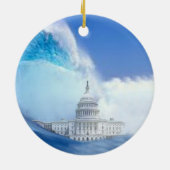 Blue Tsunami Election 2026 Keramik Ornament (Hinten)