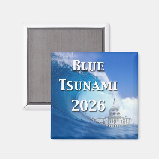 Blue Tsunami Election 2026 Magnet (Vorderseite/Rückseite)