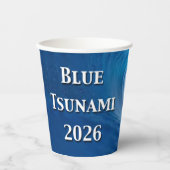 Blue Tsunami Election 2026 Pappbecher (Vorderseite)
