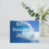 Blue Tsunami Election 2026 Postkarte (Stehend Vorderseite)