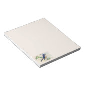 Blue Tufed Bird Notepad Notizblock (angewinkelt)