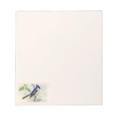 Blue Tufed Bird Notepad Notizblock (Vorderseite)