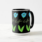 Blue Tulip Designer Tasse (VorderseiteRechts)