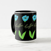 Blue Tulip Designer Tasse (Vorderseite Links)