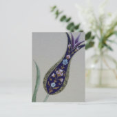 Blue Tulip Post Card Postkarte (Stehend Vorderseite)