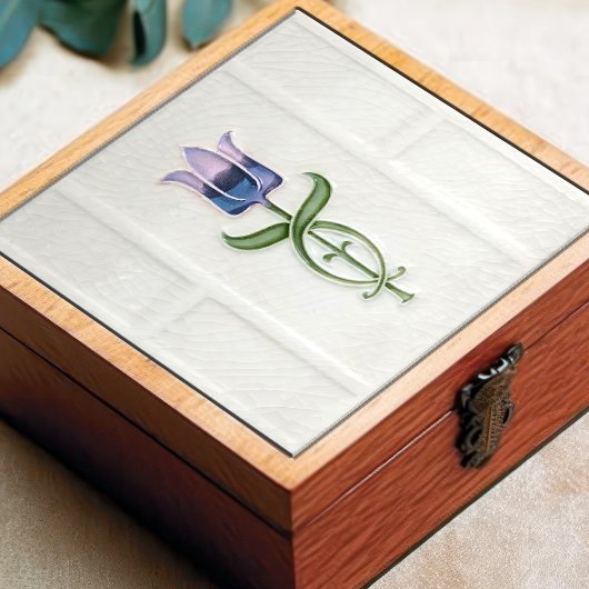 Blue Tulip Wall Deco, Jugendstil Art Deco Gibbons Fliese