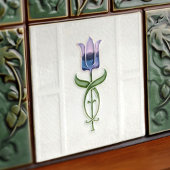 Blue Tulip Wall Deco, Jugendstil Art Deco Gibbons Fliese