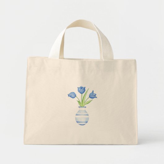 Blue Tulips Blue Bag Mini Stoffbeutel (Vorne)