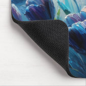 Blue Tulips Impressionismus Stil Ölgemälde Mousepad (Ecke)
