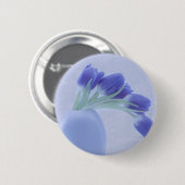 Blue Tulips Still Life Button (Vorne & Hinten)