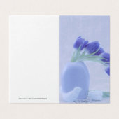 Blue Tulips Still Life Card (Außenseite Aufgefaltet)