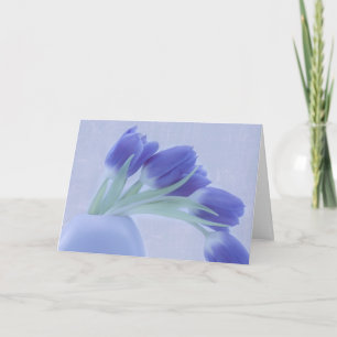 Blue Tulips Still Life Karte