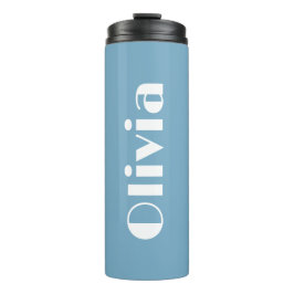 Blue Tumbler Personalisierte Großdruckbriefe Thermosbecher