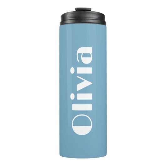 Blue Tumbler Personalisierte Großdruckbriefe Thermosbecher (Vorderseite)