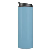 Blue Tumbler Personalisierte Großdruckbriefe Thermosbecher (Nach rechts gedreht)