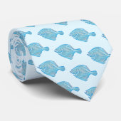 Blue Turbot Krawatte (Gerollt)