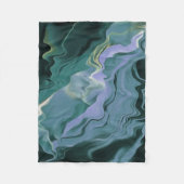 Blue Turbulence Acrylic Pour Abstrakt Art Fleecedecke (Vorderseite)