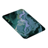 Blue Turbulence Acrylic Pour Abstrakt Art Magnet (Rechte Seite)