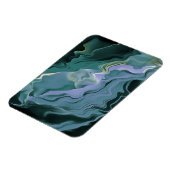 Blue Turbulence Acrylic Pour Abstrakt Art Magnet (Linke Seite)