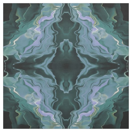 Blue Turbulence Acrylic Pour Abstrakt Art Stoff (Muster)
