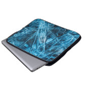 Blue Türkis Abstrakt Ice Laptopschutzhülle (Vorne Knopf)
