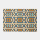 Blue Türkis Aquamarin Terraccotta auf dem Monte Br Fußmatte (Vorderseite)