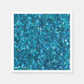 Blue Türkise Glittering Serviette (Vorderseite)