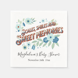 Blue Türkise Green Blume Dragon Baby Dusche Serviette