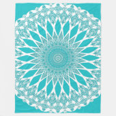 Blue Türkise Tristyns Mandala Fleecedecke (Vorderseite)