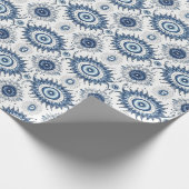 Blue Turkish Eye Pattern Wrapper Geschenkpapier (Ecke)