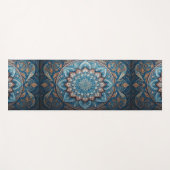 Blue Turkish Mandala Yogamatte (Vorderseite (Horizontal))