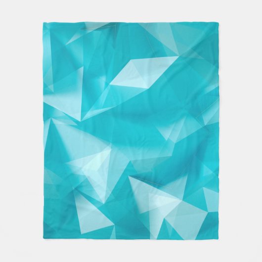 Blue, turquoise background with crystals, triangle fleecedecke (Vorderseite)