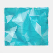 Blue, turquoise background with crystals, triangle fleecedecke (Vorderseite (Horizontal))