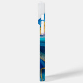 Blue Turquoise Gold Octopus Case-Mate iPhone 14 P Hülle (Rückseite / Links)