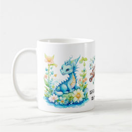 Blue Turquoise Green Dragon Baby Dusche Kaffeetasse
