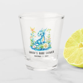 Blue Turquoise Green Dragon Baby Dusche Schnapsglas