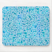 Blue Turquoise Mosaic Glass Til Modern Chic Mousepad (Vorne)