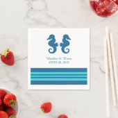 Blue Turquoise Nautic Seepferd Paper Napkins Serviette (Beispiel)