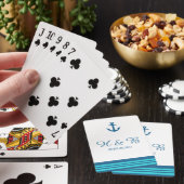 Blue Turquoise Nautical Anchlay Cards Spielkarten (In Situ)