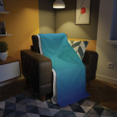 Blue Turquoise Ombre Modern Fleecedecke