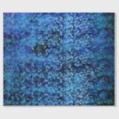 Blue Turquoise Stars Galaxy Confetti Geschenkpapier (Flach)